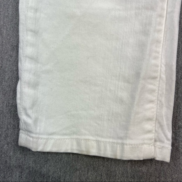 Eileen Fisher Womans Size 10 White Skinny Jeans Mid Rise Organic Cotton - Picture 2 of 6